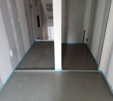 Les chapes de l'étage.