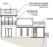 Vue maison côté ouest