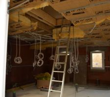 Visite et la surprise les plaquiste travail donc on es pas rentr&eacute; car pas autoriser sans le chef de chantier un peut les boule de devoir reste dehors es ne pas tout voir se monter..