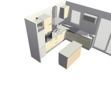 Plant de la cuisine que j'ai dessiner  avec les mesure des plan fournie au de pas pour les achat on attendra d être a l intérieure es vérifier les mesure aven.avec cuisine plus via home by my.