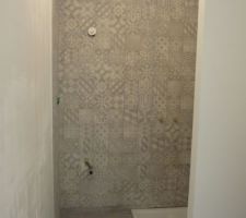 Salle de douche du bas : faïence et joints OK