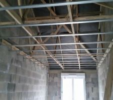Rails posé pour placo plafond