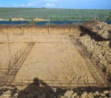 Préparation des fondations.