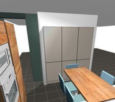 Voici une brève photo de la cuisine, y'en n'aura d'autres! En tout cas la cuisine c'est schmidt !  !
