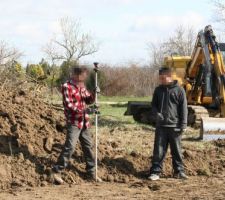 Implantation de la maison par le géomètre