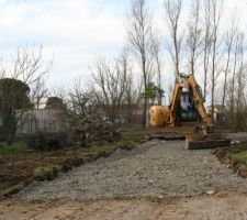 Création du chemin d'accès au chantier