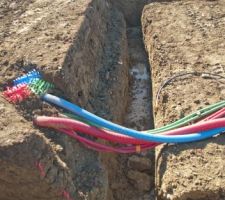 Gaines pour raccordement eau, téléphone et électricité