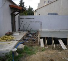 Arrivée réseaux et départ eaux pluviales