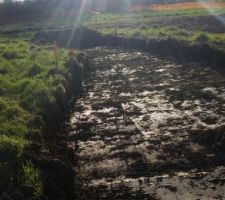 Decaissement de la futur route