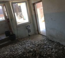 Démolition dalle béton du rdc