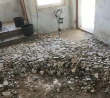 Démolition dalle béton du rdc
