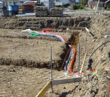 Ferraillage et fourreaux en place