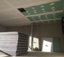 Faux plafond étage, trappe et isolant