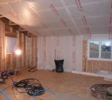 Pose pare vapeur et plancher terminé