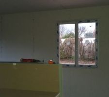 Mise en place des plaques de placo