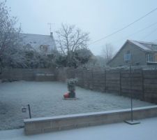 Le jardin d'hiver, neige du 21 janvier.