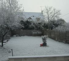 Le jardin d'hiver, neige du 21 janvier.