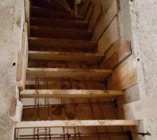 Préparation de l'escalier