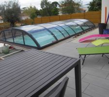 Aménagement terrasse piscine côté Ouest