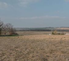 Vue de notre terrain avant la création du lotissement