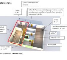 Vue 3D du rez de chaussée