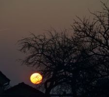 Levé du soleil sur l'Est de la France