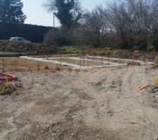 Fondations 15 jours apr&egrave;s le terrassement