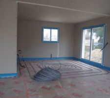 Installation du chauffage au sol
