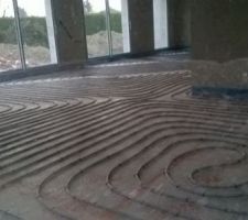 Installation du chauffage au sol