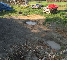 Coulage des plots du carport