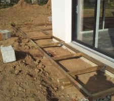 Terrasse bois. O&ugrave; sont les plots en b&eacute;ton ?