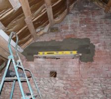 Linteau côté grenier pour future passage vers agrandissement grange