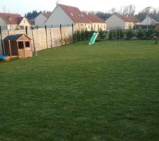 Mon jardin cabane des enfants et tobogan