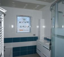 Pose de la cabine de douche