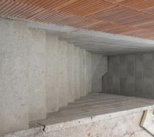 L'escalier béton du sous sol