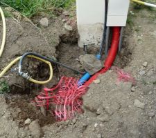 Fourreaux eau et électricité installés