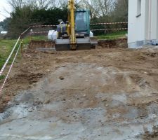 Emplacement futur garage