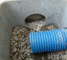 Drain qui s'écoule dans un regard sans exutoire