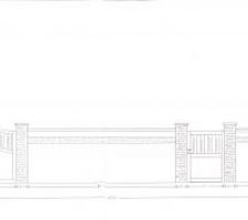 Projet cloture avec portail coulissant et mur en parpings