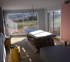 Le cloisonnement de la maison a &eacute;t&eacute; r&eacute;alis&eacute; durant le mois de janvier.
