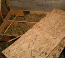 Début de l'isolation des combles du garage