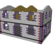 La maison en 3D calpinée avec des blocs ISOTEX
