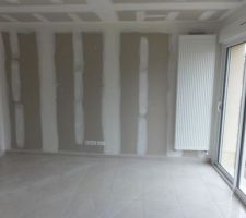 Carrelage, cloisons et début de pose des éléments techniques en cours