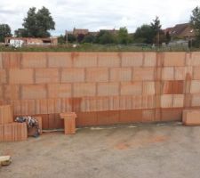 Début élévation murs rdc en porotherm
