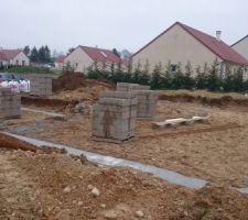 Coulage des fondations le 31/03/16