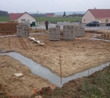 Coulage des fondations le 31/03/16