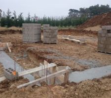 Coulage des fondations le 31/03/16