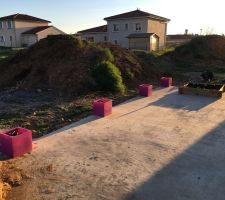 Terrasse potagere en attendant la finition des VRD