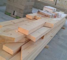 La charpente traditionnelle est enfin arrivée !!