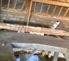 Isolant de sous toiture - en bas vue du rdc